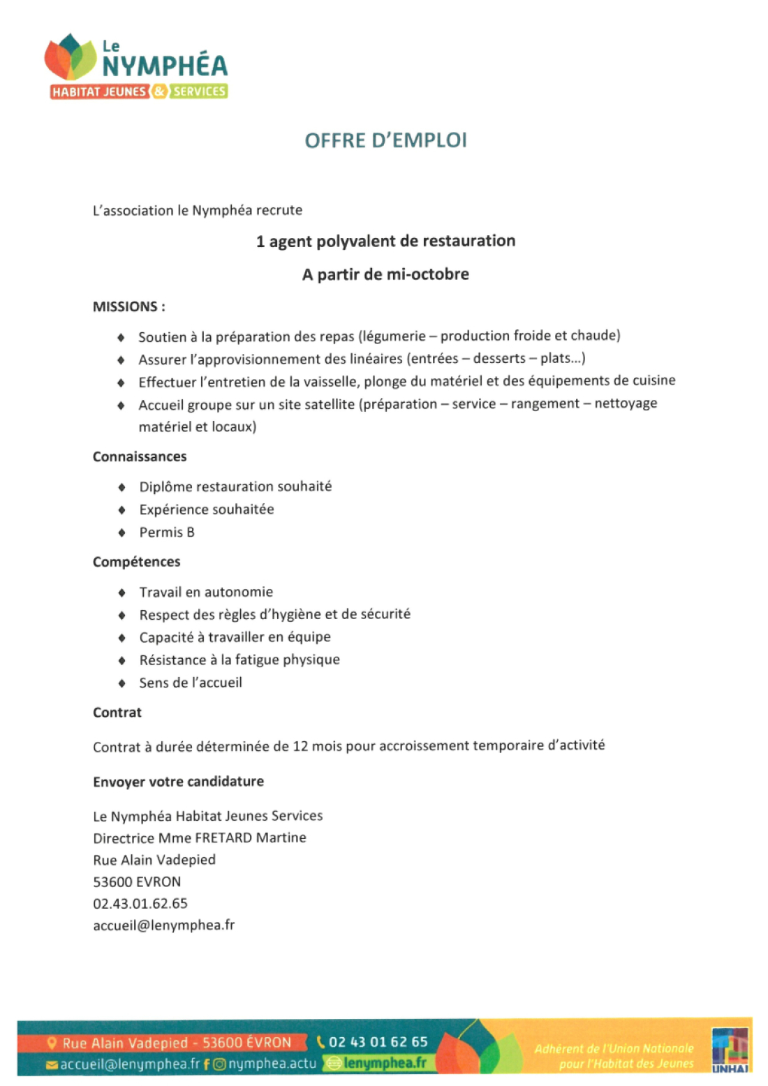 OFFRE EMPLOI